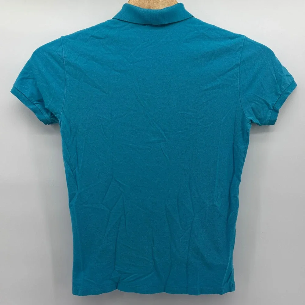 Polo Ralph Lauren Polo Shirt Mens M Turquoise Blue Custom‎ Fit Short Sleeve Pony